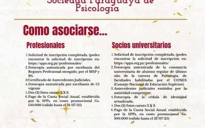 Unirte al gremio, apoya a la Sociedad Paraguaya de Psicología.
