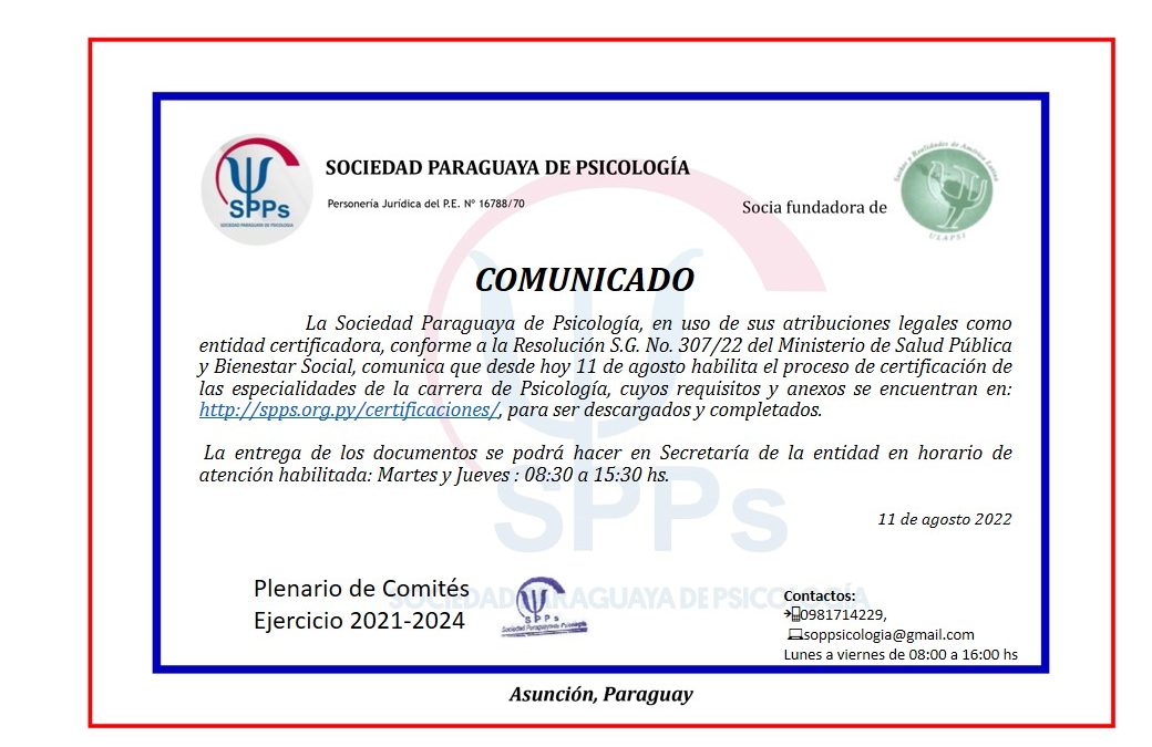 Comunicado del Plenario de Comités
